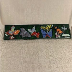 Butterflies Ceramic Tile Wall Hanging